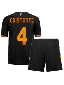 AS Roma Bryan Cristante #4 Ausweichtrikot für Kinder 2023-24 Kurzarm (+ Kurze Hosen)